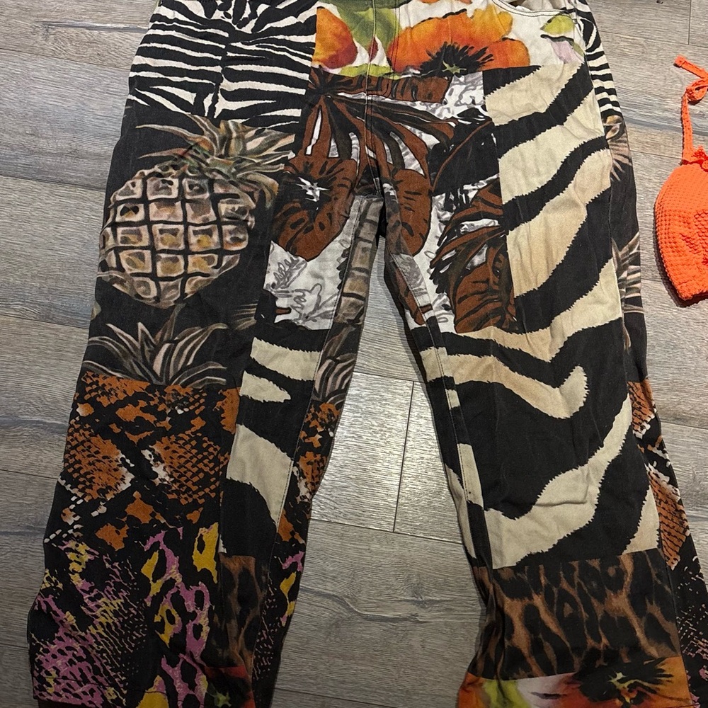 Fashion Nova High Rise Jeans - Animal Print